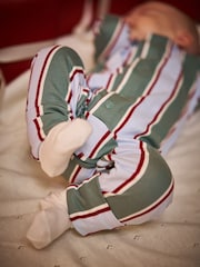 Seraphine Green Stripe Family Matching Christmas Sleepsuit (0-12mths) - Image 5 of 5