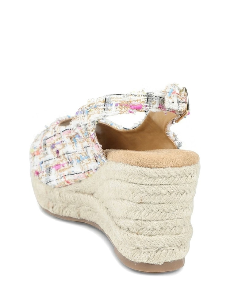 Pavers Peep Toe Wedged Slingback Espadrilles Sandals - Imagen 2 de 5