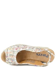 Pavers Peep Toe Wedged Slingback Espadrilles Sandals - Imagen 4 de 5
