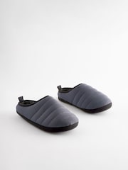 Grey Borg Lined Padded Mules - Image 1 of 6