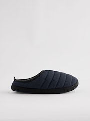 Black Borg Lined Padded Mules - Image 2 of 6