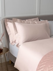 Set of 2 Blush Pink 400 Thread Count 100% Egyptian Cotton Pillowcases - Image 1 of 3