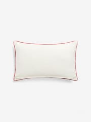 Nina Campbell Coral Pink Obi Embroidered Cushion - Image 3 of 4
