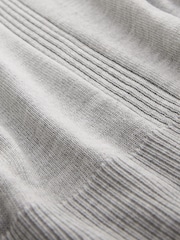 Sivi melanž - Pletena pletena jopa Soft Touch Longline - Slika 6 iz 6