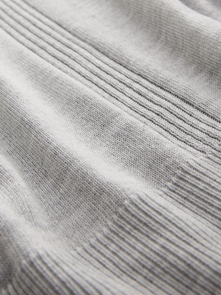 Sivi melanž - Pletena pletena jopa Soft Touch Longline - Slika 6 iz 6