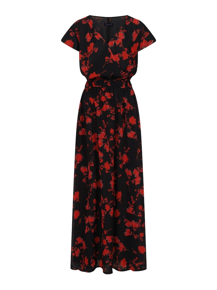 HotSquash Black Chiffon Wrap Top Maxi Dress - Image 3 of 3