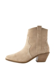 Neutral Extra Wide Fit Forever Comfort® Leather Ankle Cowboy Boots - Image 8 of 8
