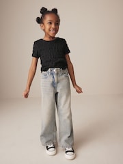 Black Textured Top (3-16yrs) - Image 2 of 5
