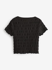 Black Textured Top (3-16yrs) - Image 4 of 5