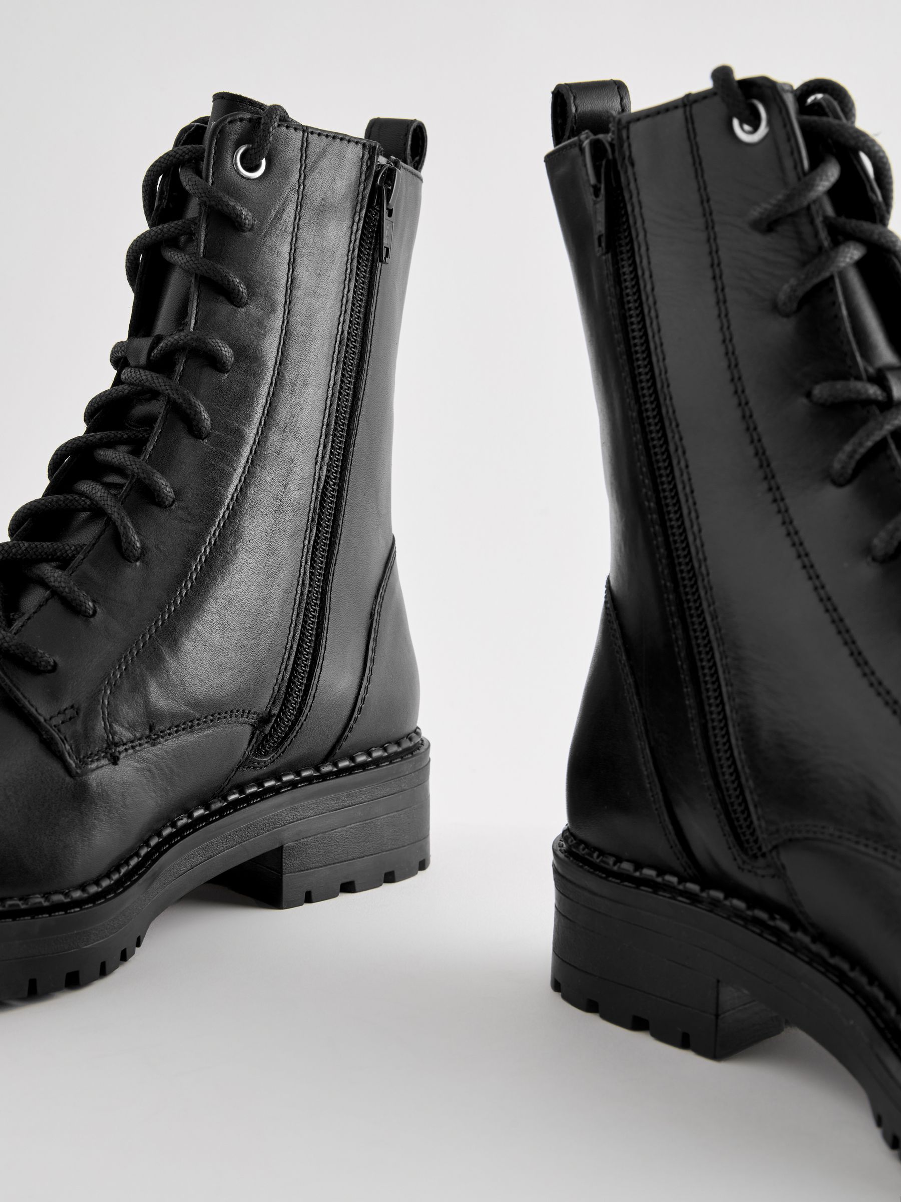 Buy Black Extra Wide Fit Forever Comfort® Leather Lace-Up