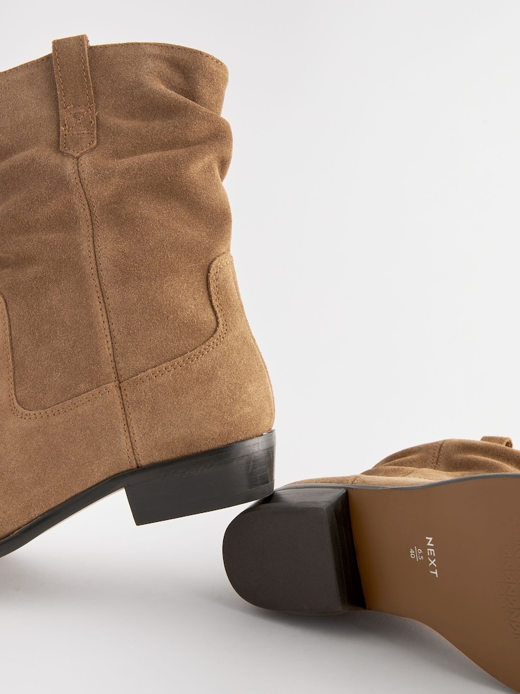 Buy Tan Brown Extra Wide Fit Forever Comfort® Slouch Ankle Boots