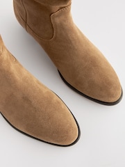 Tan Brown Extra Wide Fit Forever Comfort® Slouch Ankle Boots - Image 8 of 9