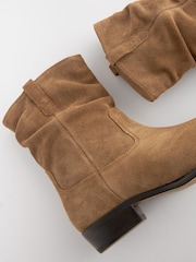 Tan Brown Extra Wide Fit Forever Comfort® Slouch Ankle Boots - Image 9 of 9