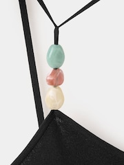 Mango Black One Shoulder Beaded Top - Image 5 of 6