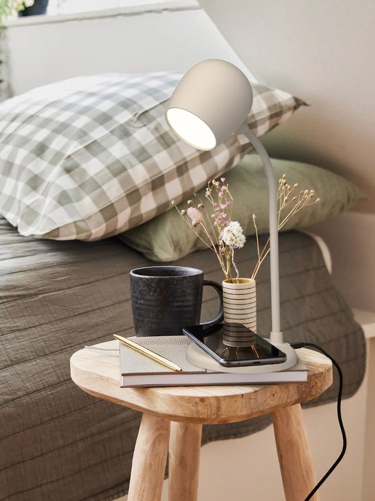 Kreafunk Ivory Sand Ellie Lamp Wireless Charger & Bluetooth Speaker - Image 1 of 4 Kreafunk Ivory Sand Ellie Lamp Wireless Charger & Bluetooth Speaker - Image 1 of 4