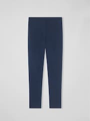 LK Bennett Blue Slim Evan Crepe Cut Trousers - Image 4 of 4