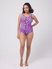 SCAMP & DUDE Pink Paradise Cheetah Scallop Edge Swimsuit - Image 1 of 2