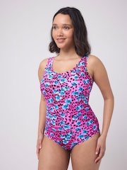 SCAMP & DUDE Pink Paradise Cheetah Scallop Edge Swimsuit - Image 2 of 2