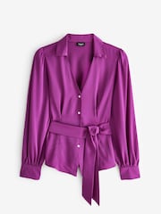 Emma Marella Purple Diesel Wrap Shirt - Image 4 of 4