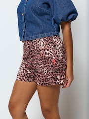 SCAMP & DUDE Natural Cheetah Patch Pocket Denim Shorts - Image 5 of 5