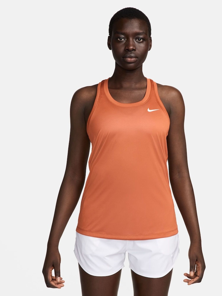 Nike Orange Dri-FIT Racerback Tank Vest Top - Image 1 of 5 Nike Orange Dri-FIT Racerback Tank Vest Top - Image 1 of 5