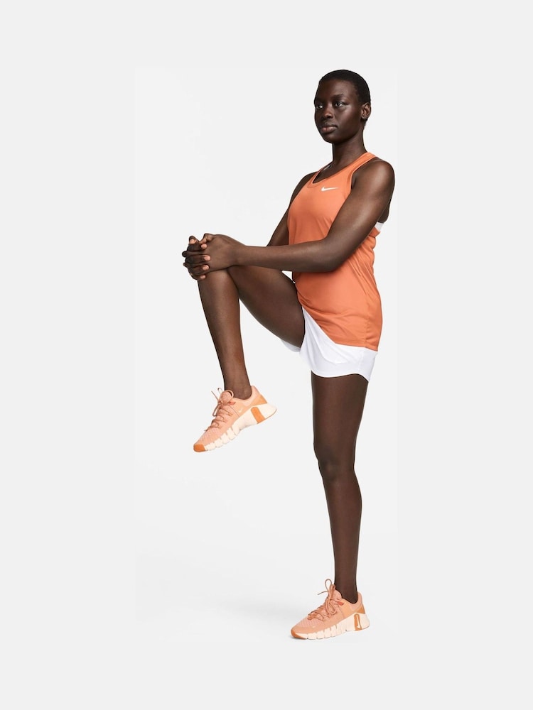 Nike Orange Dri-FIT Racerback Tank Vest Top - Image 5 of 5 Nike Orange Dri-FIT Racerback Tank Vest Top - Image 5 of 5