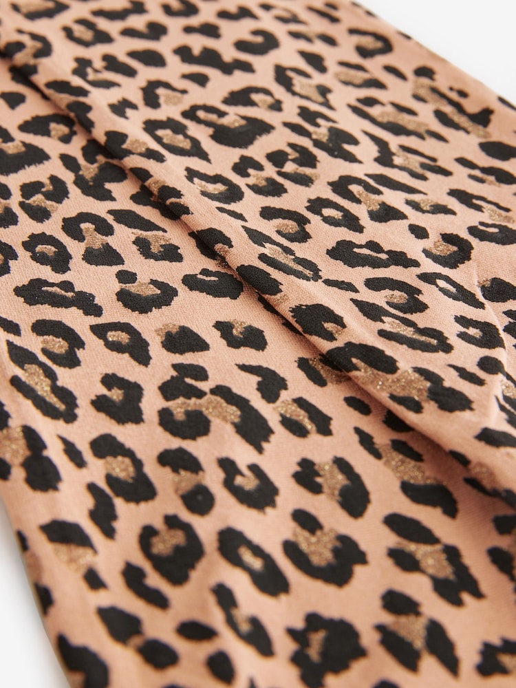 Leopard Print Sparkle Tights - Image 2 of 2
