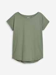 Green Khaki Cap Sleeve T-Shirt Top - Image 5 of 5