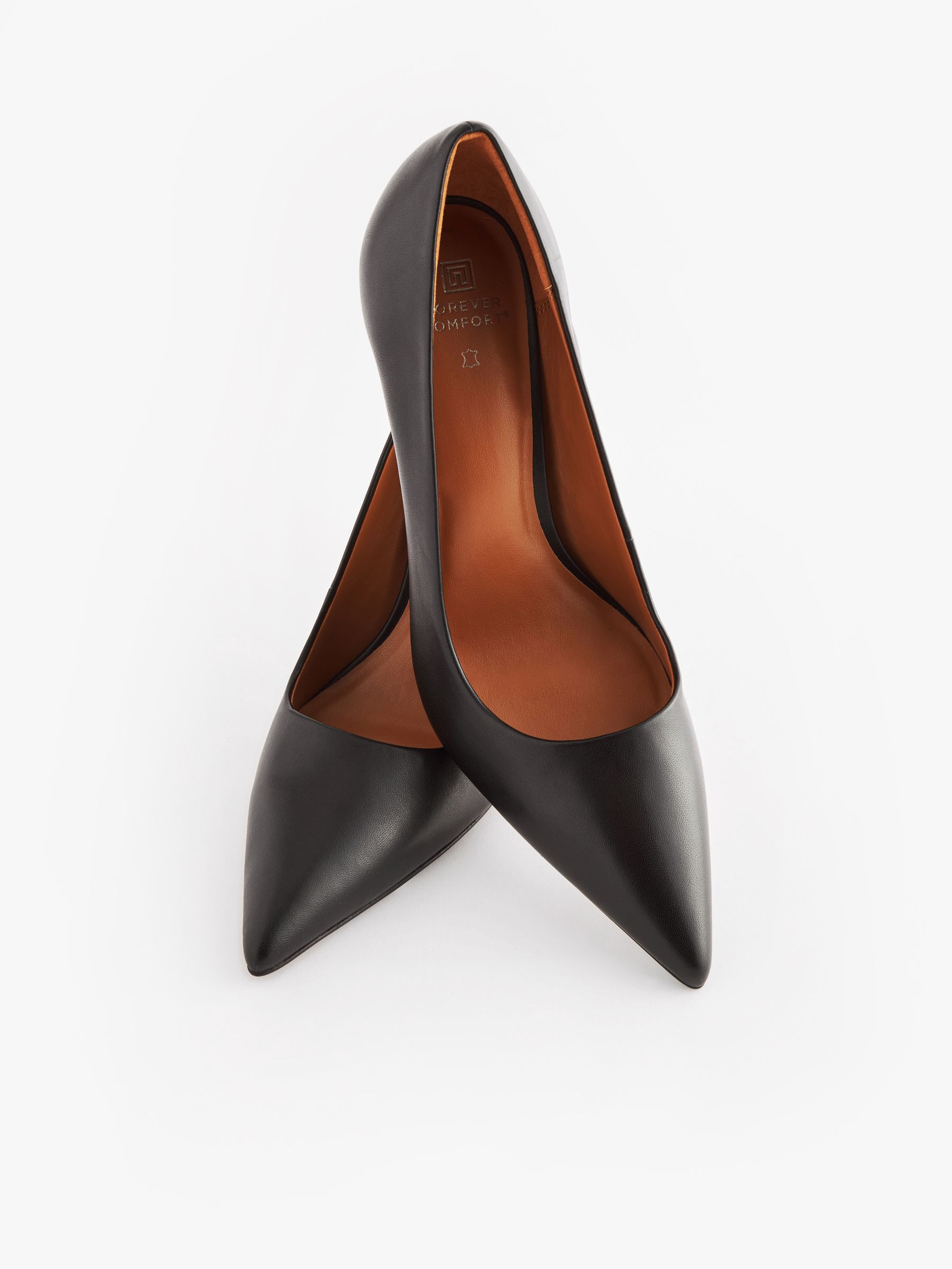Buy Black Leather Point Toe Court Shoes from Next USA