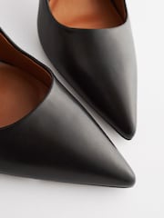 Черный - Кожаные туфли-лодочки с присборенной вставкой Forever Comfort - Изображение 7 из 8