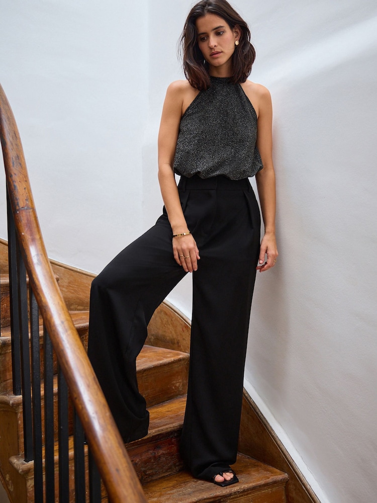Black Sparkle Halter Neck Body - Image 1 of 7