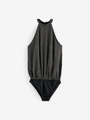 Black Sparkle Halter Neck Body - Image 3 of 7