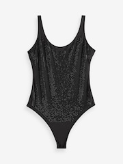 self. Black Diamante Bodysuit - Image 5 of 7