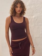 self. Chocolate Brown Vest - Image 1 of 8