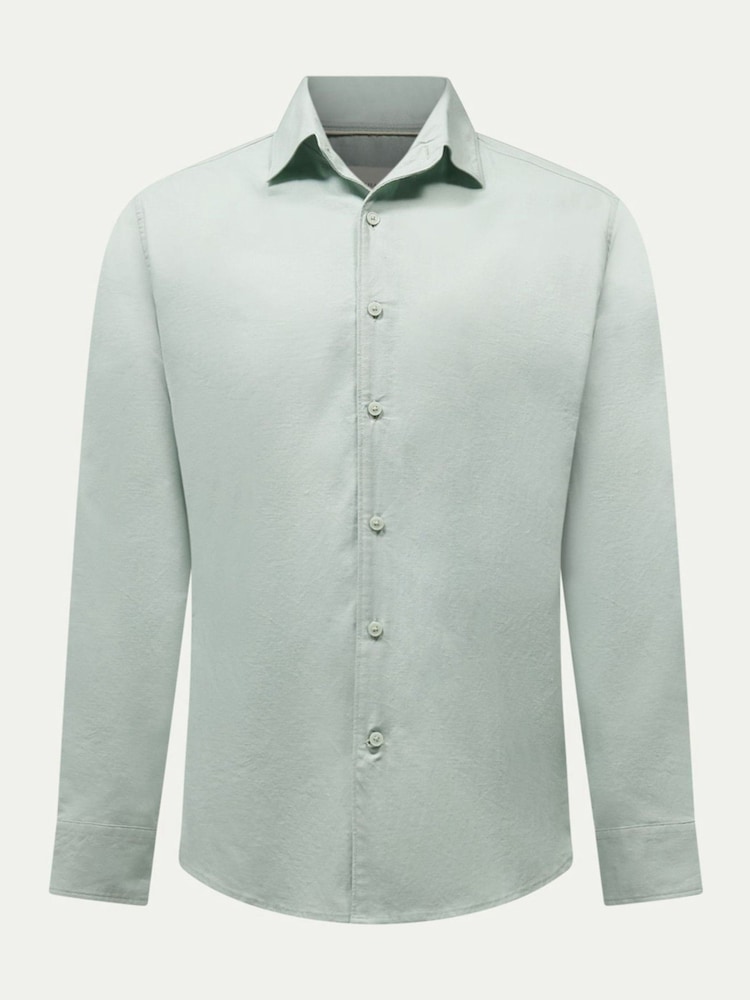 绿色 - Peckham Rye Grove Linen Blend Shirt - 2的图像1｝