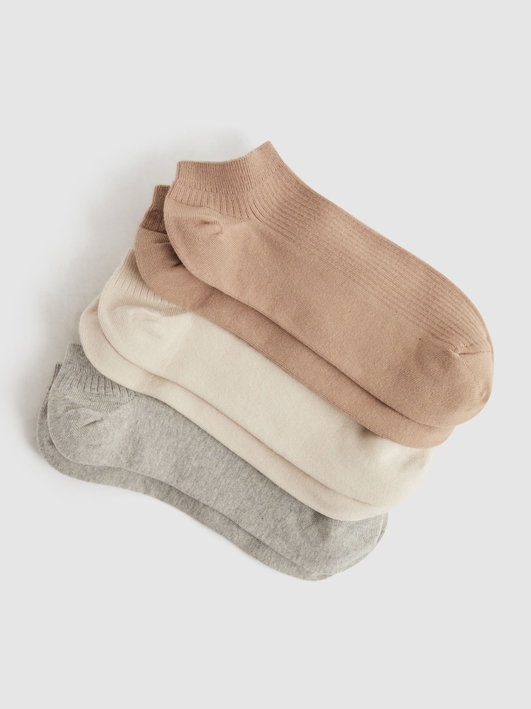 Reiss Multi Callie 3 Pack of Trainer Socks - Image 1 of 3