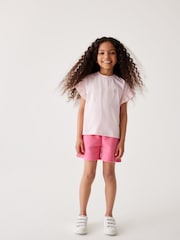 Baker by Ted Baker Lilac Purple Frilled 100% Cotton T-Shirt and Short Set - Image 1 of 13