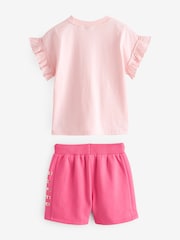 Baker by Ted Baker Lilac Purple Frilled 100% Cotton T-Shirt and Short Set - Image 11 of 13