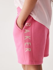 Baker by Ted Baker Lilac Purple Frilled 100% Cotton T-Shirt and Short Set - Image 5 of 13