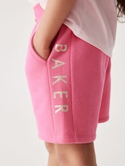 Baker by Ted Baker Lilac Purple Frilled 100% Cotton T-Shirt and Short Set - Image 9 of 13
