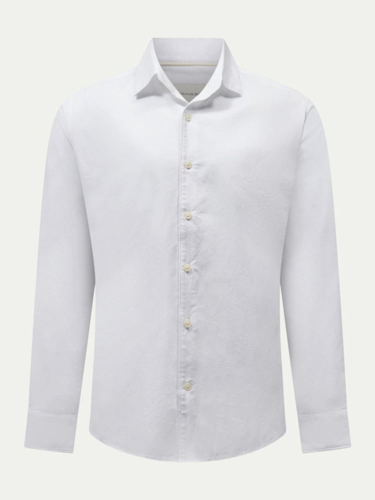 白色 - Peckham Rye Grove Linen Blend Shirt - 2的图像1｝