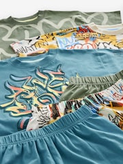 Graffitis bleu/vert - Pyjama court 3 Pack (3-16ans) - Image 10 de 10