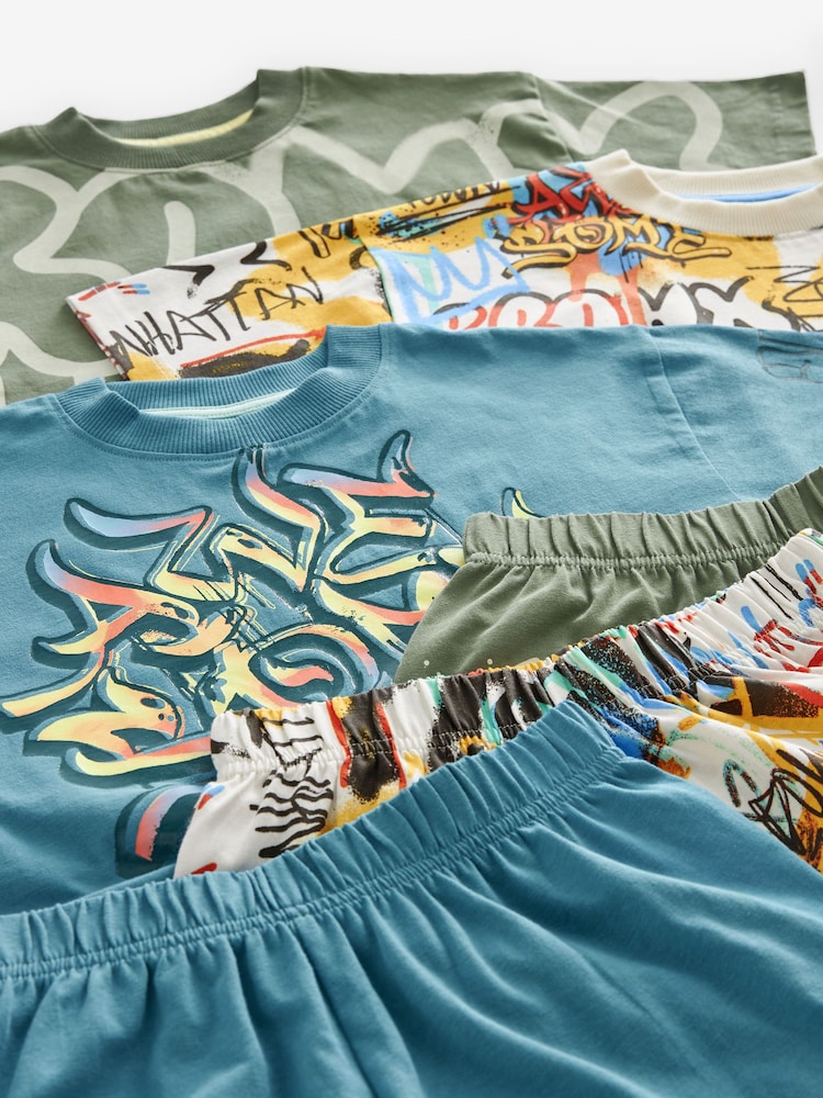 Graffitis bleu/vert - Pyjama court 3 Pack (3-16ans) - Image 10 de 10