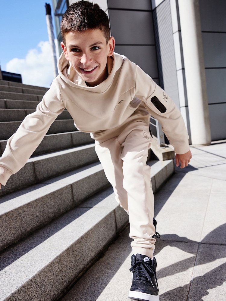 Neutral Sporty Hoodie and Joggers Set (3-16yrs) - Image 2 of 6