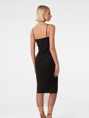 Forever New Black Bella Embellished Mesh Dress - Image 4 of 4