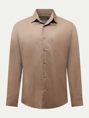 棕色 - Peckham Rye Grove Linen Blend Shirt - 2的图像1｝