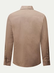 棕色 - Peckham Rye Grove Linen Blend Shirt - 2的图像2｝