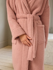 Pink Teddy Borg Fleece Dressing Gown - Image 5 of 6