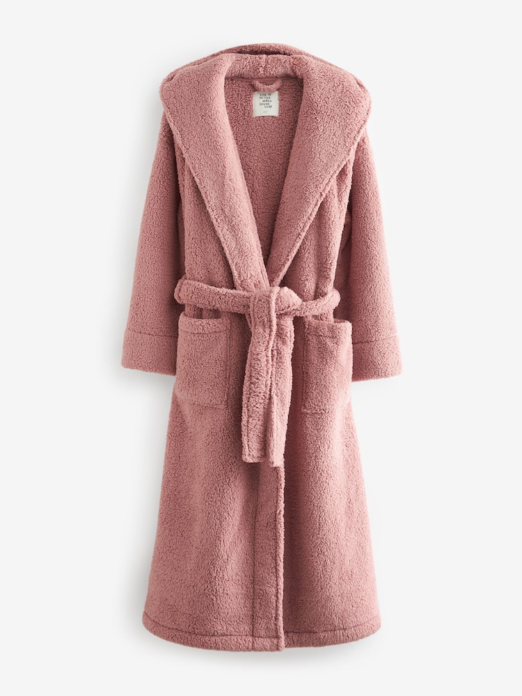 Pink Teddy Borg Fleece Dressing Gown - Image 6 of 6