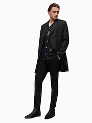 AllSaints Black Manfred Coat - Image 7 of 10